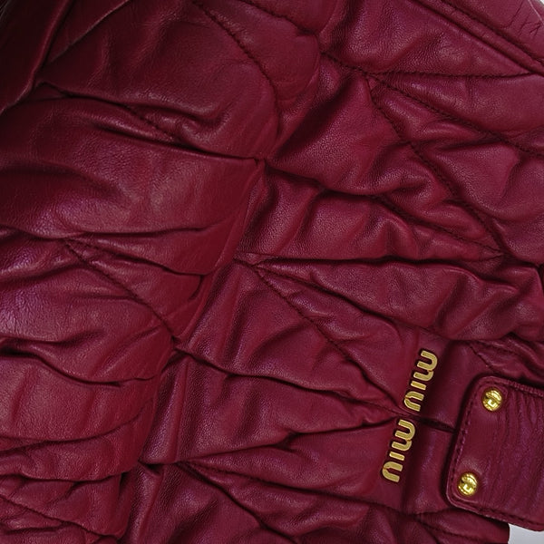 Quilted Lambskin Shoulder Bag Red