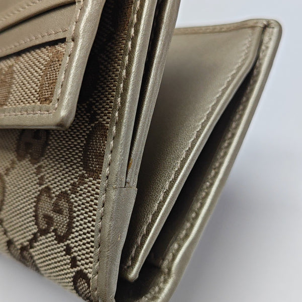 Monogram Fabric Wallet Beige