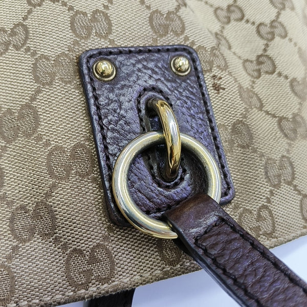 Monogram Canvas Tote Bag Brown