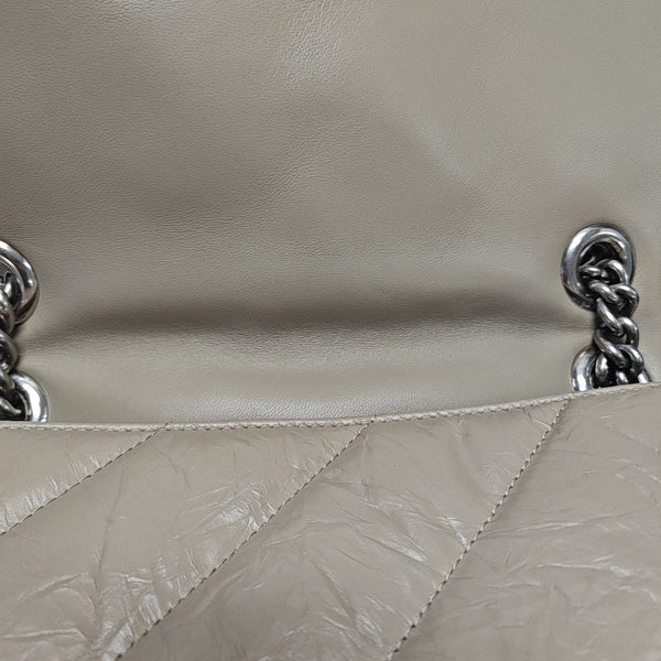 Crush Medium Quilted Calfskin Beige
