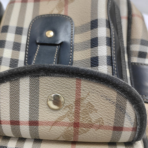 Coated Canvas Shoulder Bag Beige