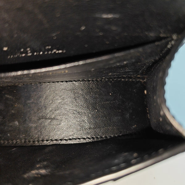 Minibolso de piel de becerro Hourglass negro