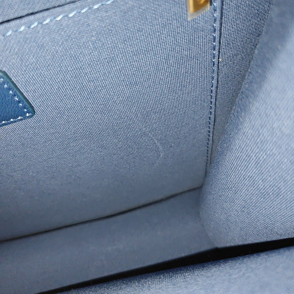 Quilted Denim Blue