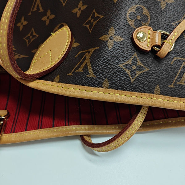 NEVERFULL MM Monogram Coated Canvas Brown