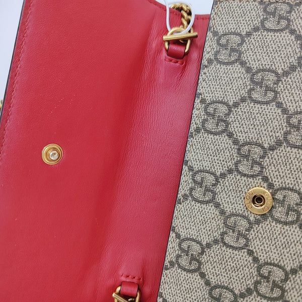 GG Supreme Mini Monogram Coated Canvas Beige