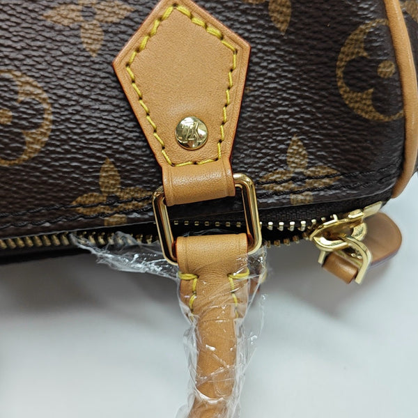 SPEEDY Nano Monogram Coated Canvas Brown