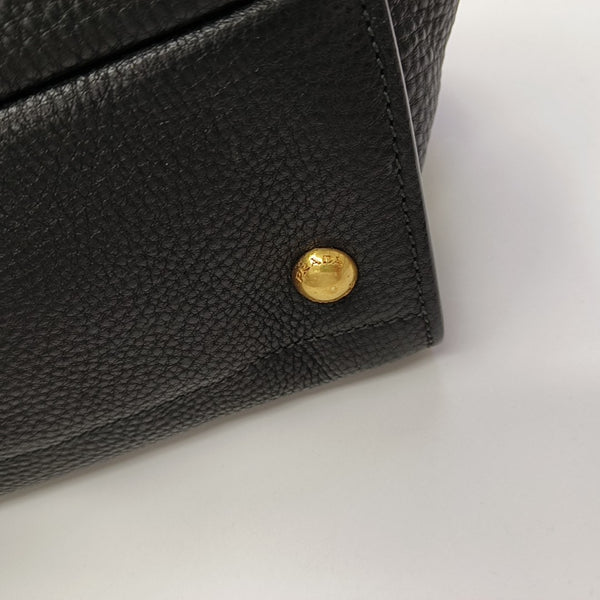 Calfskin Shoulder Bag Black