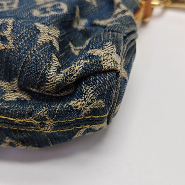 PLEATY Monogram Denim Blue