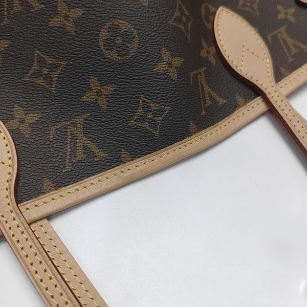 NEVERFULL MM Monogram Coated Canvas Brown