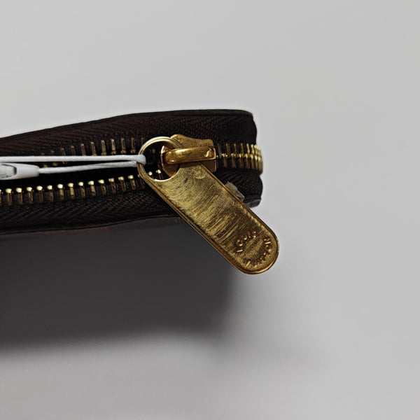 ZIPPY Damier Ebene Coated Canvas Brown Wallet