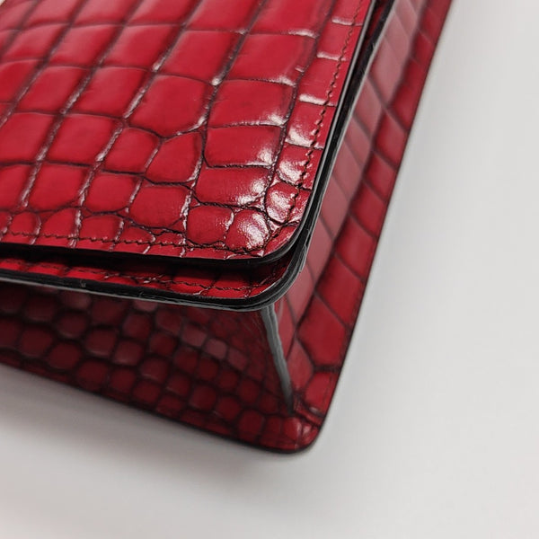 Calfskin Top Handle Bag Red