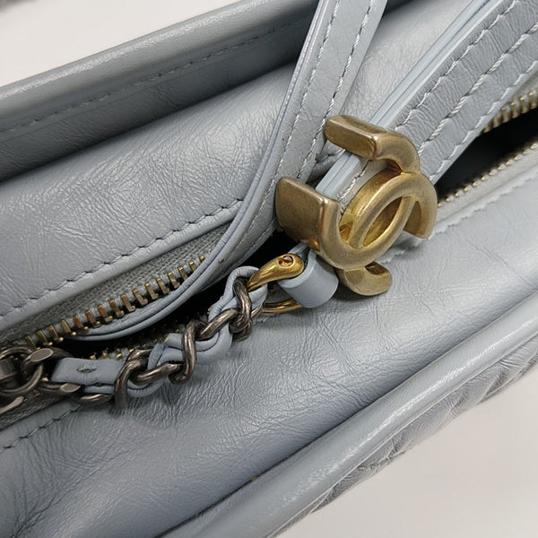 GABRIELLE Small Quilted Vintage Calf Blue