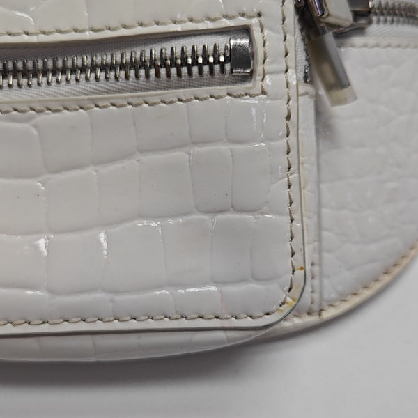 Patent Leather Shoulder Bag White
