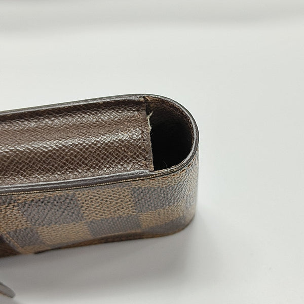 Damier Ebene Coated Canvas Clutch Brown