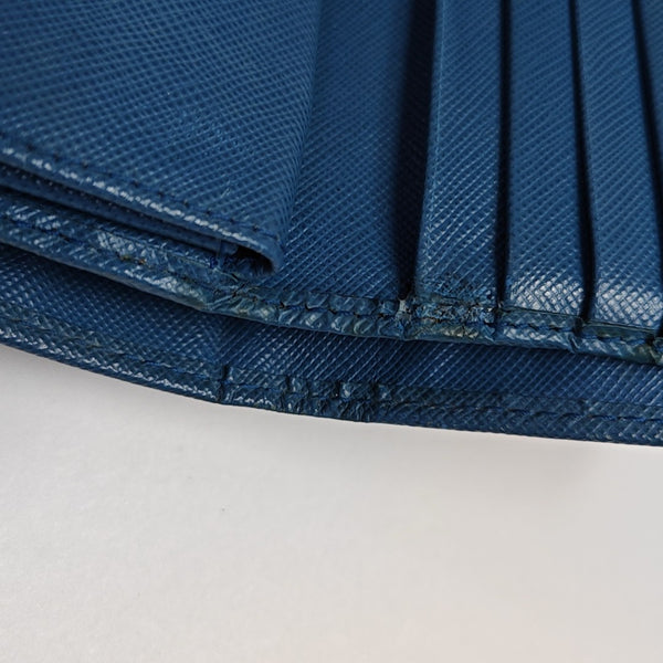 Calfskin Wallet Small Blue