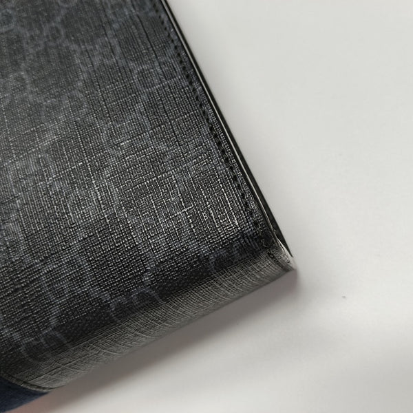 GG Supreme Monogram Coated Canvas Gray