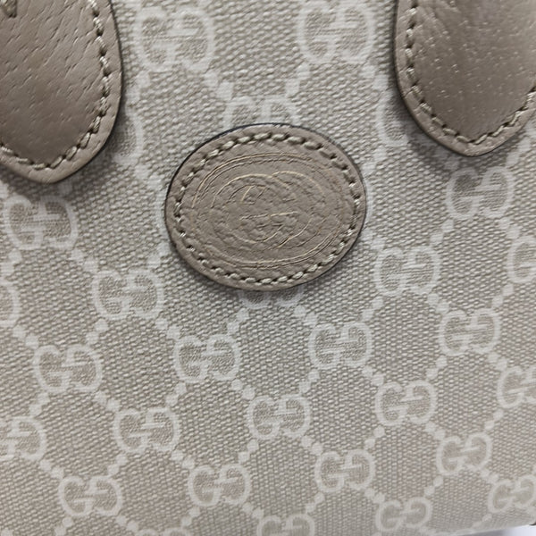 Retro Mini Monogram Coated Canvas Beige