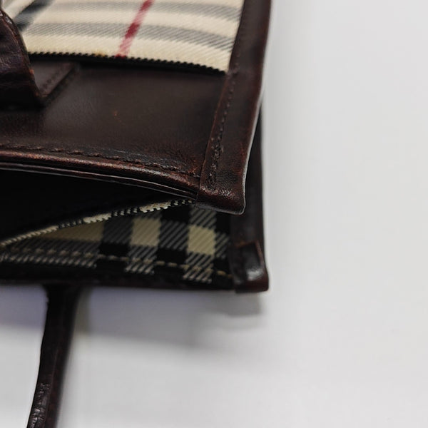 Coated Canvas Top Handle Bag Beige
