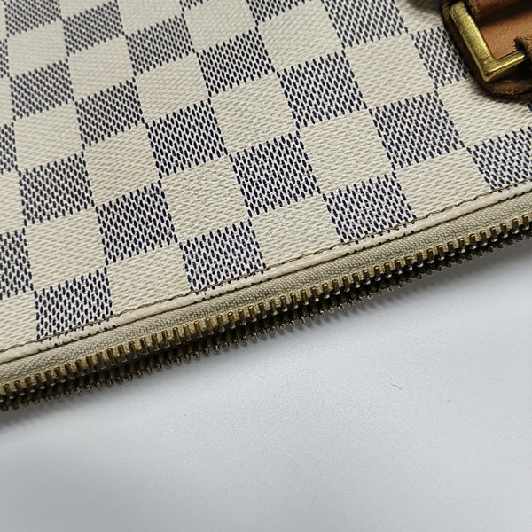 BOSPHORE Damier Azur Coated Canvas White
