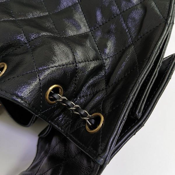 CHANEL 25 Small Quilted Calfskin Black