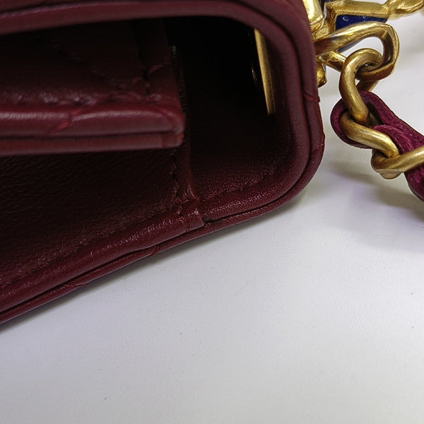 KELLY Medium Quilted Lambskin Red