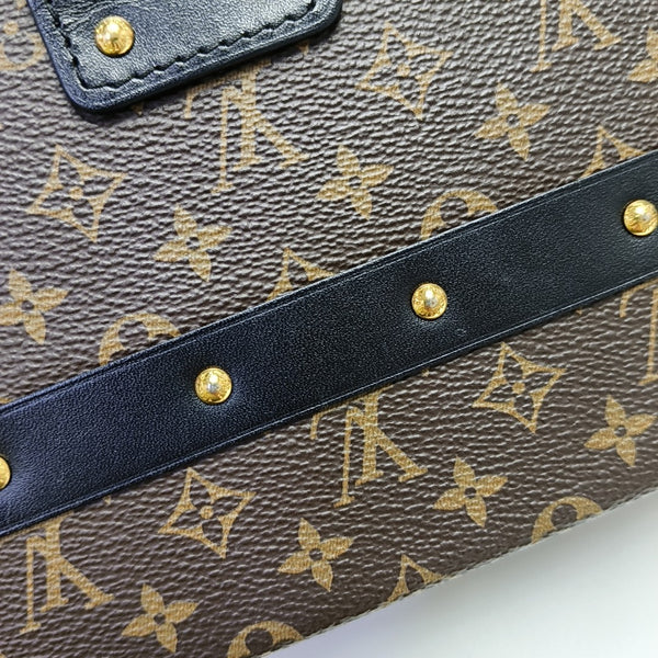 PETITE MALLE Monogram Coated Canvas Brown