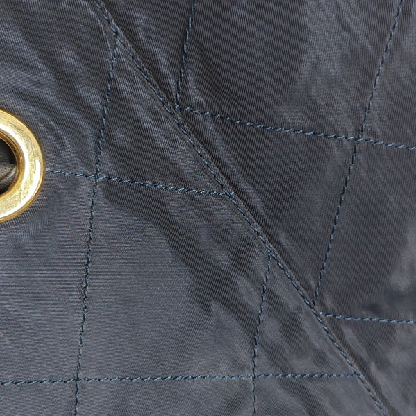 Quilted Nylon Shoulder Bag Blue