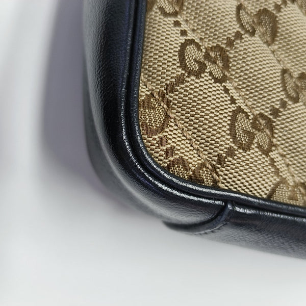 GG Marmont Small Quilted Canvas Brown