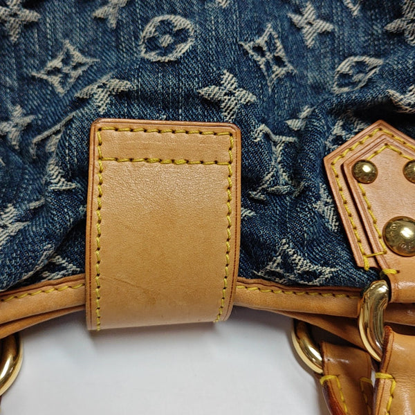 PLEATY Monogram Denim Blue