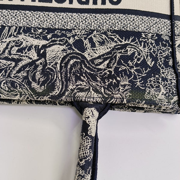 Book Tote Medium Fabric Blue