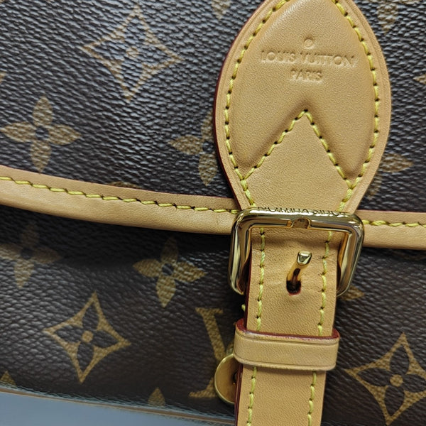 DIANE Monogram Coated Canvas Brown