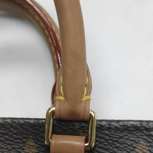 SAC PLAT Mini Monogram Coated Canvas Brown