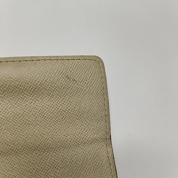 PORTE MONNAIE Damier Azur Coated Canvas White Wallet
