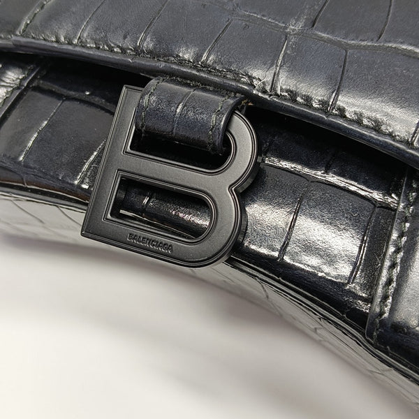 Hourglass Small Calfskin Black