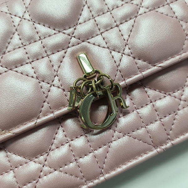 Lady Dior Mini Cannage Lambskin Pink