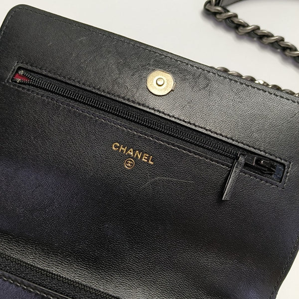 Chanel 19 WOC Piel de Cordero Acolchada Negra