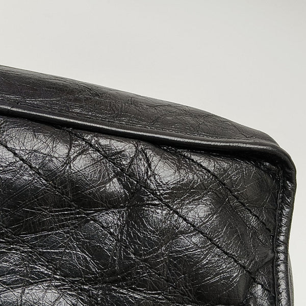 NIKI Medium Chevron Calfskin Black