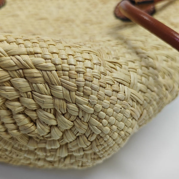 Straw Top Handle Bag Beige