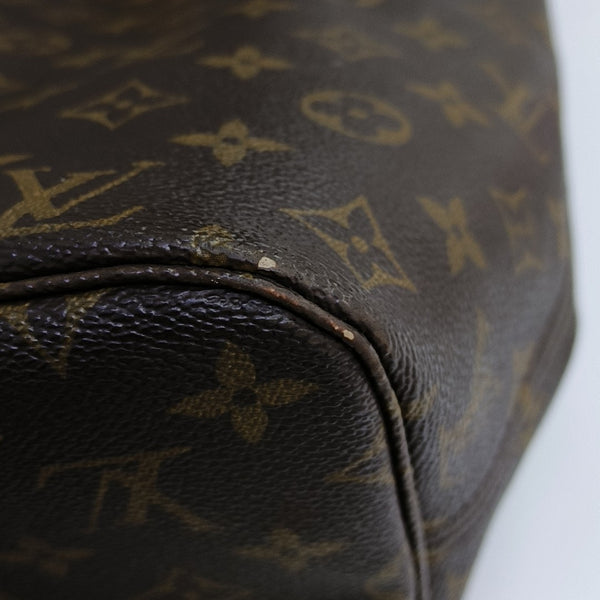 NEVERFULL MM Monogram Coated Canvas Brown