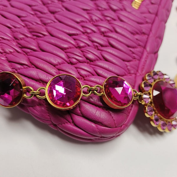 Crystal Quilted Lambskin Red