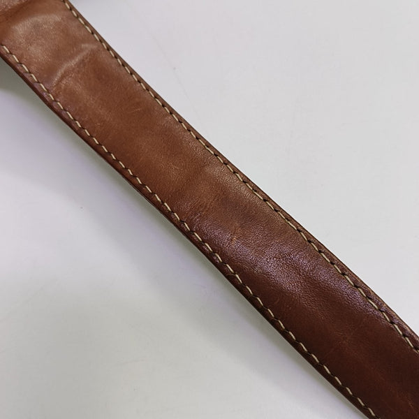 Coated Canvas Top Handle Bag Brown