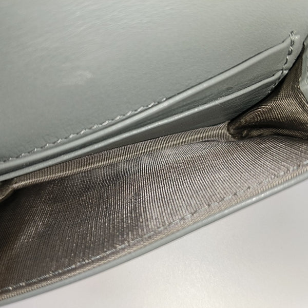 Saddle Mini Oblique Fabric Gray Wallet