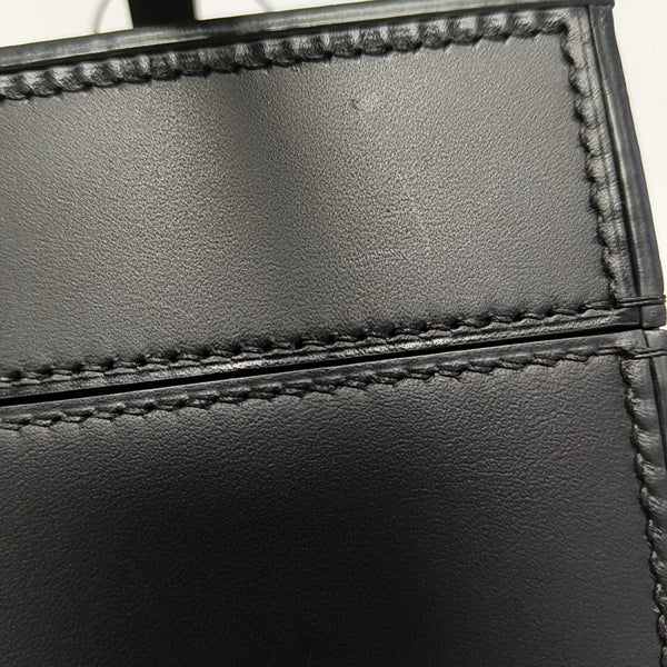 Calfskin Top Handle Bag Black