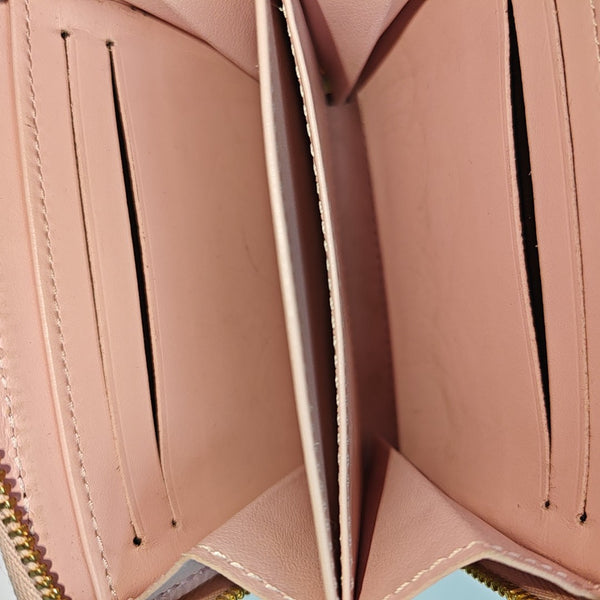 ZIPPY Monogram Patent Leather Pink Wallet