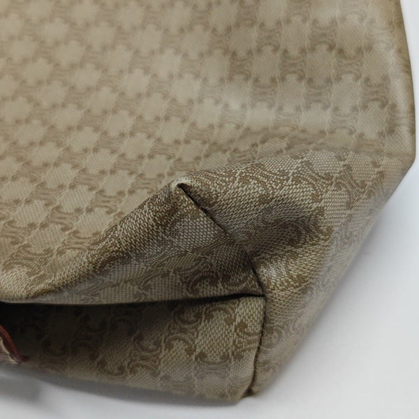 Coated Canvas Clutch Beige
