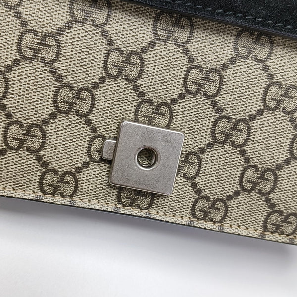 Dionysus Mini Monogram Coated Canvas Beige