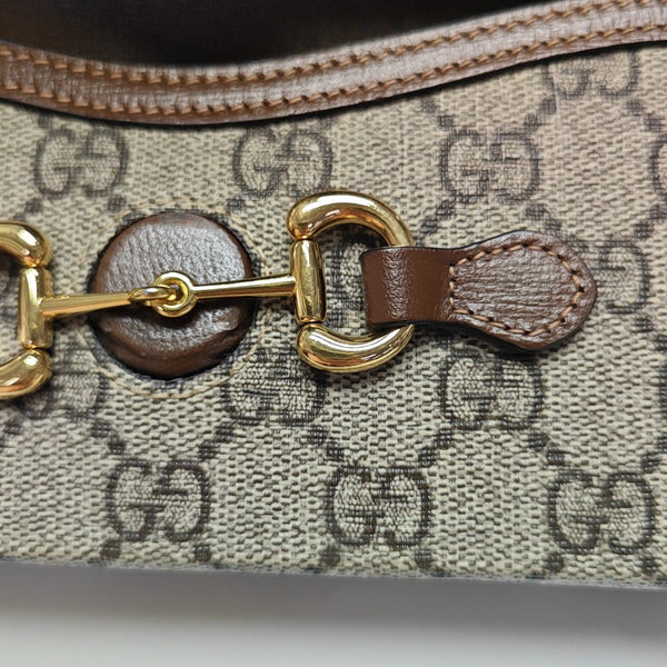 Horsebit 1955 Mini Monogram Coated Canvas Beige