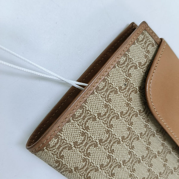 Coated Canvas Wallet Brown
