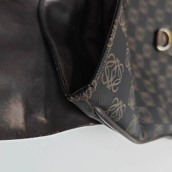 Coated Canvas Shoulder Bag Black