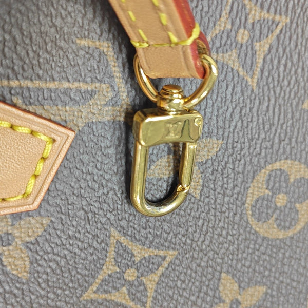 SAC PLAT Mini Monogram Coated Canvas Brown